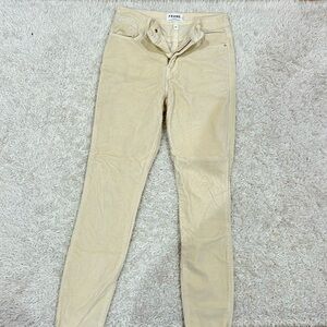 Frame Le High skinny Velveteen in beige - size 25
